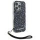 Karl Lagerfeld iPhone 16 Pro Max Case Zebra With Cord, Purple