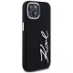 Чехол Karl Lagerfeld Silicone Metal Script Logo для iPhone 15 - Черный