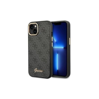 Чехол Guess для iPhone 14 4G Vintage Gold Logo, черный