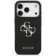 Guess iPhone 17 Pro vāciņš Grained Big 4G & Classic Logo, melns