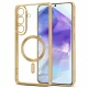 Tech-Protect MagFlex MagSafe vāciņš Samsung Galaxy A27 5G, caurspīdīgs / zelts