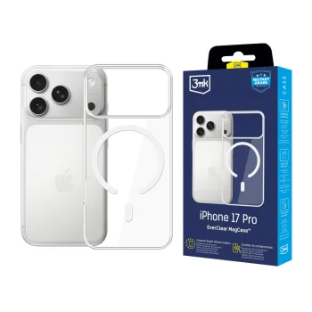 3mk EverClear MagCase Apple iPhone 17 Pro telefonam – caurspīdīgs | Magphone Case Cover - Transparent