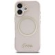 Чехол Guess IML Script Metal MagSafe для iPhone 17 – розовый