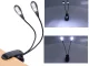 LED Piespraužama Elastīga Lasīšanas Dubultā Gaisma Lampa | Clip-on Flexible Reading Double Light Lamp