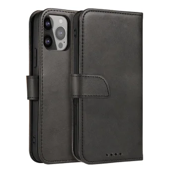 Magnet Case elegant case cover case with a flip and stand function  iPhone 14 Pro Max black