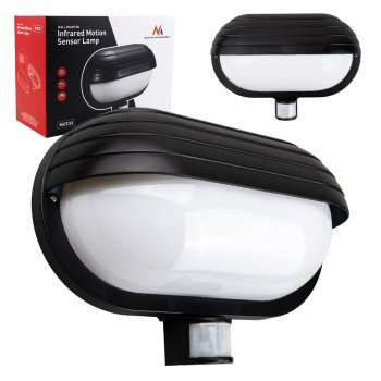 Настенный светильник Maclean MCE33B с датчиком движения PIR, 60W, 180°