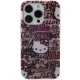 Hello Kitty iPhone 15 Pro vāciņš IML Tags Graffiti, rozā