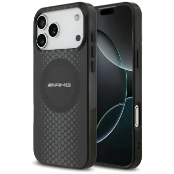 AMG Double Layer Transparent Graphics MagSafe vāciņš iPhone 17 Pro Max - Melns