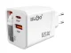 65W USB C Fast Wall Charger with Built-in Cable Power Delivery for Laptops, White