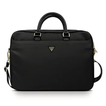 Сумка Guess Nylon Triangle Logo для ноутбука до 16", черная