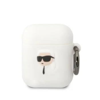 Karl Lagerfeld AirPods 1 / 2 чехол Silicone Karl Head 3D, белый