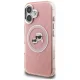 Чехол Karl Lagerfeld IML Glitter Karl & Choupette Heads MagSafe для iPhone 16, розовый