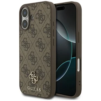 Чехол Guess 4G Small Classic Logo MagSafe для iPhone 17, коричневый