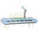 Kids Interactive Keyboard Piano with Microphone and Stand, 37 Keys, Blue