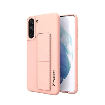 Wozinsky Kickstand Case vāciņš ar statīvu Samsung Galaxy S21+ 5G, rozā