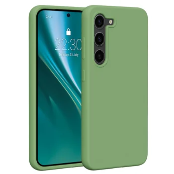 Etteri Silicone Case silikona vāciņš Samsung Galaxy S23, gaiši zaļš