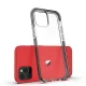 Чехол для iPhone 13 mini Spring Case, прозрачный с желтой рамкой