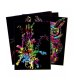 Set of Scratch-off Sheets with Wooden Stylus Sketch Art Papers