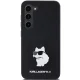 Karl Lagerfeld Samsung Galaxy S24 Case Silicone Choupette Metal Pin, Black