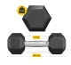 4FIZJO Steel Hex Dumbbell 1 x 5 kg, Black
