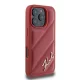 Karl Lagerfeld Quilted Signature vāciņš iPhone 16 Pro Max, sarkans
