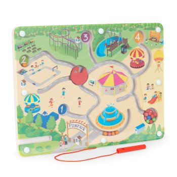 Koka magnētiskais labirints puzle bērniem ECOTOYS