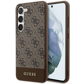 Guess Samsung Galaxy S24 Plus Case 4G Stripe Collection, Brown