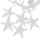 Светодиодная гирлянда штора Снежинки и звезды 138 LED, синяя