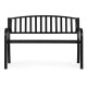 MultiGarden Garden Bench with Backrest, 120x50 cm, Black