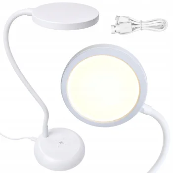Flexible LED Desk Lamp with Touch Control and USB-C, White