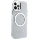 Чехол Guess для iPhone 12 / 12 Pro Metal Outline MagSafe, серебристый