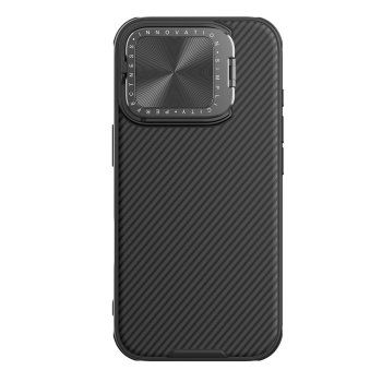 Nillkin CamShield Prop vāciņš ar kameras aizsargu un statīvu iPhone 16 Pro Max - Melns | Phone Case Cover With...