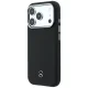 Чехол Mercedes Leather Semi Wrap MagSafe для iPhone 17 Pro Max, черный