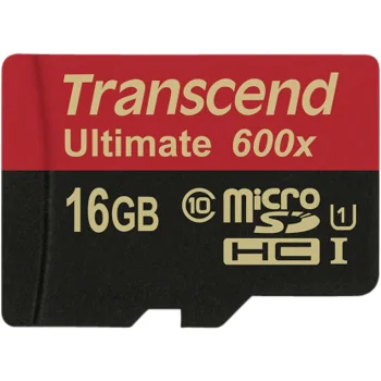 Transcend microSDHC 16GB Class 10 UHS-I U1 600x atmiņas karte ar SD adapteri