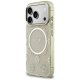 Чехол Guess IML Peony Dot MagSafe для iPhone 17 Pro – бежевый
