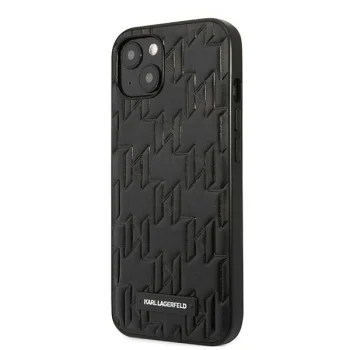 Karl Lagerfeld Monogram Plaque vāciņš iPhone 13 mini, melns