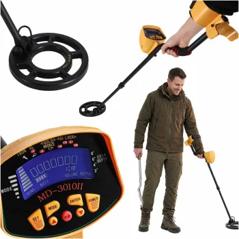Metāla detektors ar LCD ekrānu MD3010, melns, oranžs
