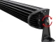 LED darba lukturis 132 cm 192+42 LED 675W 12V-24V IP68 Combo, melns