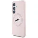 Чехол Karl Lagerfeld Silicone Double Heads And Circle MagSafe для Samsung Galaxy S25+, Розовый
