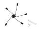 Modern 5-light chandelier, black