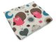 Pet house bed for dogs and cats, size M, circles with black center