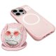 Nimmy iPhone 16 Pro Max vāciņš Glasses Cool Cat MagSafe, rozā