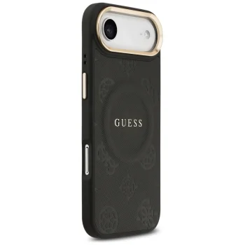 Guess Peony Hot Stamp MagSafe vāciņš priekš iPhone Air, melns