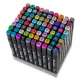 Divpusēji Marķieri Flomāsteri uz Spirta Bāzes Futrālī 80 gab. + Turētājs | Double-Sided Alcohol Markers