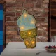 Металлическая ретро LED вывеска Forever Light Ice Cream