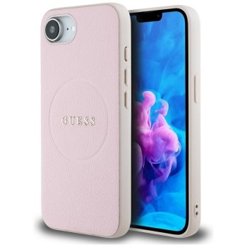 Guess Grained Ring MagSafe vāciņš Apple iPhone 16e, Rozā