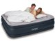 Intex 64136ND divvietīgs piepūšamais matracis ar elektrisko sūkni, 203x152x42 cm, zils/pelēks