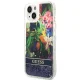 Чехол Guess Flower Liquid Glitter для iPhone 14 Plus, синий