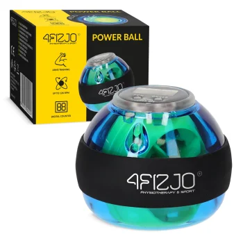 Žiroskopiskā bumba 4FIZJO Powerball ar skaitītāju, zili dzeltena