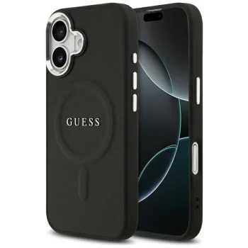Чехол Guess Classic Logo MagSafe для iPhone 17 - черный